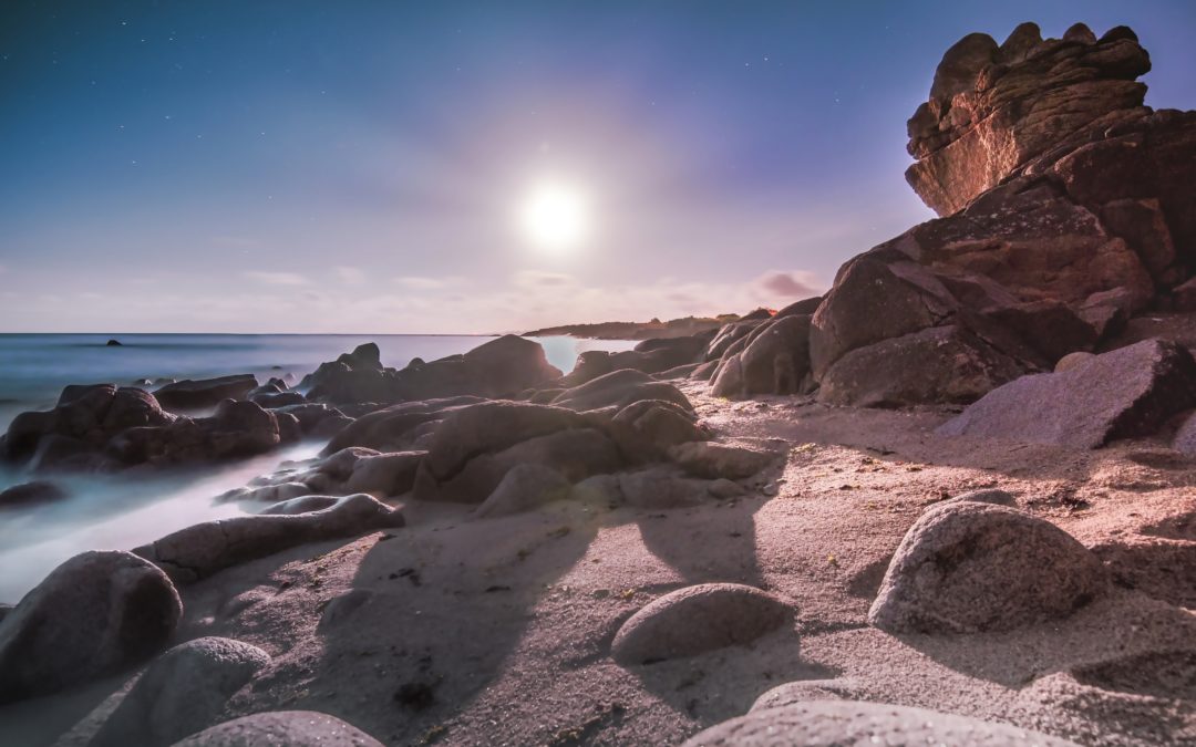 Plage de Gâvres sous la Lune