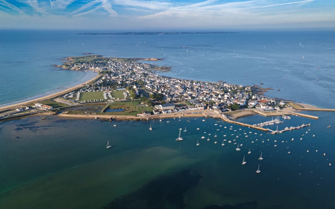 Presqu’île de Gâvres & Groix vus du ciel